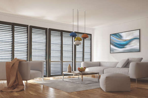Ultra Shutters in Lounge 114mm motorised
