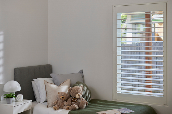 Interior shutter in kids bedroom